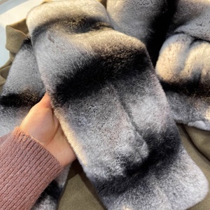 Luxe Femmes Rex <span class=keywords><strong>Fourrure</strong></span> Foulards Double Face <span class=keywords><strong>Fourrure</strong></span> Doux Réel Rex <span class=keywords><strong>Fourrure</strong></span> Col Chinchilla Rex Lapin Écharpe - Product Image 6