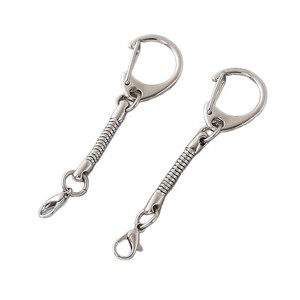 Metal Carabiner Keychain Zinc Alloy Snake <b>Chain</b> Round Fashion Hard Wearing <b>Key</b> <b>Chain</b> Cord DIY Jewelry Clasp - Product Image 5