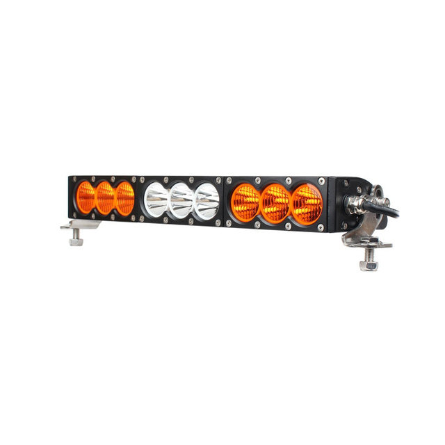 Dual Color Amber/White 16.5inch 90W Spot Flood Combo Bar Driving LED Light Bar Offroad Retrofit Car Roof Light