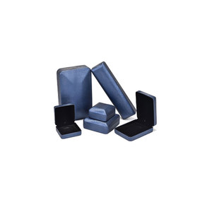 High quality fancy velvet leather jewellery gift box velour jewellery box