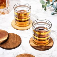 Sous-verre rond en bois d'acacia épais, écologique et moderne, pour boissons chaudes, cuisine, maison et table