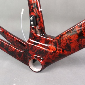 Red Water Ripple <b>Paint</b> Carbon Fiber Disc Road Bike <b>Frame</b> TT-X38 Stem+handlebar Tire 700X32C - Product Image 5