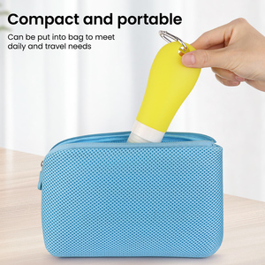 BPA Free Portable Silicone Travel Bottle Set with Carabiner Leak Proof Refillable <b>Shampoo</b> Lotion Containers Custom Logo - Product Image 5