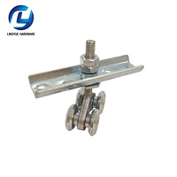 Rail de levage en acier inoxydable de conception moderne et ensemble complet de rouleaux de porte de roue pour porte coulissante
