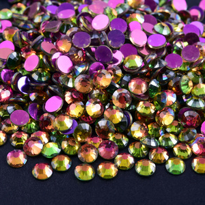 Oleeya Aurora loạt bán buôn với số lượng lớn 12 cắt kính chất lượng thạch tinh thể phẳng trở lại đá quý Rhinestone cho Diy Tumbler răng - Product Image 6