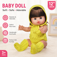Poupées Bébé Yeezwood Hot 30cm avec Yeux Mobiles, Mignonnes, Corps Entier en Silicone, Poupées Reborn en Vinyle Souple pour Filles