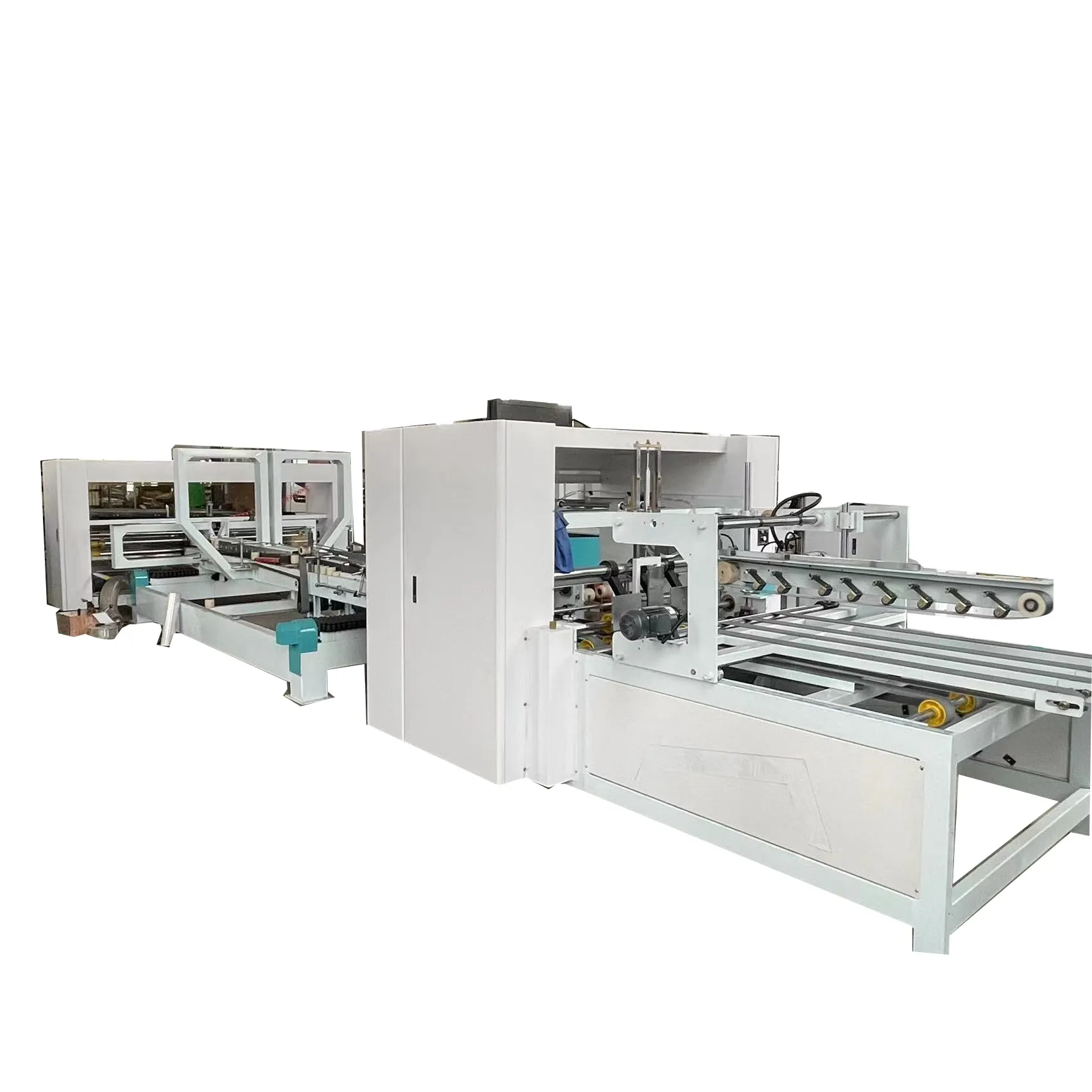 Factory price fully automatic 4 6 corner corrugated carton box folder gluer machine for sale