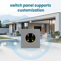 Sakelar Dinding Pintar Standar Inggris dengan Layar Warna 1 2 3 4 Gang Sakelar Lampu Zigbee Nama Kustom