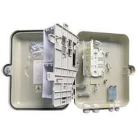 Boîtier de distribution optique intérieur/extérieur à 8 cœurs 1-in-2-Out PC + ABS ODF Terminal à fibre optique PLC Splitter Type SC Connector 12V Power