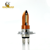 Phare de moto OEM ODM H4 BA20D, durée de vie de 50 000 heures, phare avant rouge bleu faisceau haut/bas pour Kawasaki Yamaha Suzuki Moto