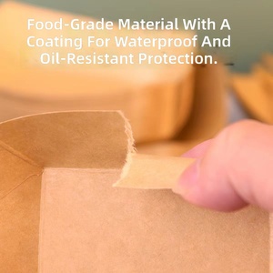 Bandeja Desechable Cuadrada para Comida al Estilo Occidental Chuangcheng, Multiestándar, Resistente al Aceite y al Agua, Papel Kraft, Logotipo Personalizado, <span class=keywords><strong>BIOPACK</strong></span> - Product Image 4
