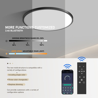 Lámpara de Techo Moderna LED Ultrafina de 38W y 21mm Ajustable para Comedor, Hogar y Hotel