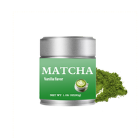 Bubuk Teh Hijau Matcha Organik Kelas Seremonial 30G/Kaleng Matcha Vanila