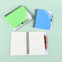 Carnet de notes à spirales en cuir PU avec logo personnalisé, couverture rigide, papier kraft vegan, stylo, papeterie, agenda, cadeau pour l'école, les voyages