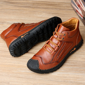 2026 autunno e inverno nuove <span class=keywords><strong>scarpe</strong></span> da <span class=keywords><strong>uomo</strong></span> in vera pelle di <span class=keywords><strong>grandi</strong></span> dimensioni stile coreano cucite a mano all'ingrosso - Product Image 4