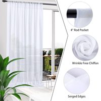 Doux Tissu en Mousseline Voile Blanc pour Rideaux d'Église, Décoration de Fond de Scène, Ciel de Tente de Mariage, Pelouse de Fête, Cérémonie