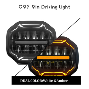 Feux de route LED 9 pouces homologués ECE R10 R148 R149 avec clignotants dynamiques blancs et ambre pour <span class=keywords><strong>Volvo</strong></span> <span class=keywords><strong>FH</strong></span> Scania 2016 - Product Image 1