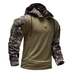 <span class=keywords><strong>T</strong></span>-<span class=keywords><strong>Shirt</strong></span> sportiva da esterno a maniche lunghe oversize ad asciugatura rapida all'ingrosso <span class=keywords><strong>con</strong></span> <span class=keywords><strong>cappuccio</strong></span> <span class=keywords><strong>T</strong></span>-<span class=keywords><strong>Shirt</strong></span> mimetica da <span class=keywords><strong>uomo</strong></span> <span class=keywords><strong>con</strong></span> Zip a un quarto - Product Image 1