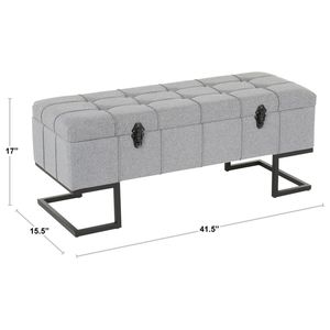 <span class=keywords><strong>Banc</strong></span> <span class=keywords><strong>de</strong></span> <span class=keywords><strong>rangement</strong></span> rose avec pieds en acier doré pour entrée intérieure avec pouf rembourré - Product Image 4