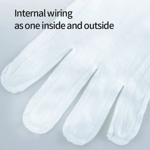 Mujer Cosmética Noche Eczema Sensible Piel irritada Spa Terapia Manos secas Hidratante Guantes de algodón blanco Guantes de joyería - Product Image 3