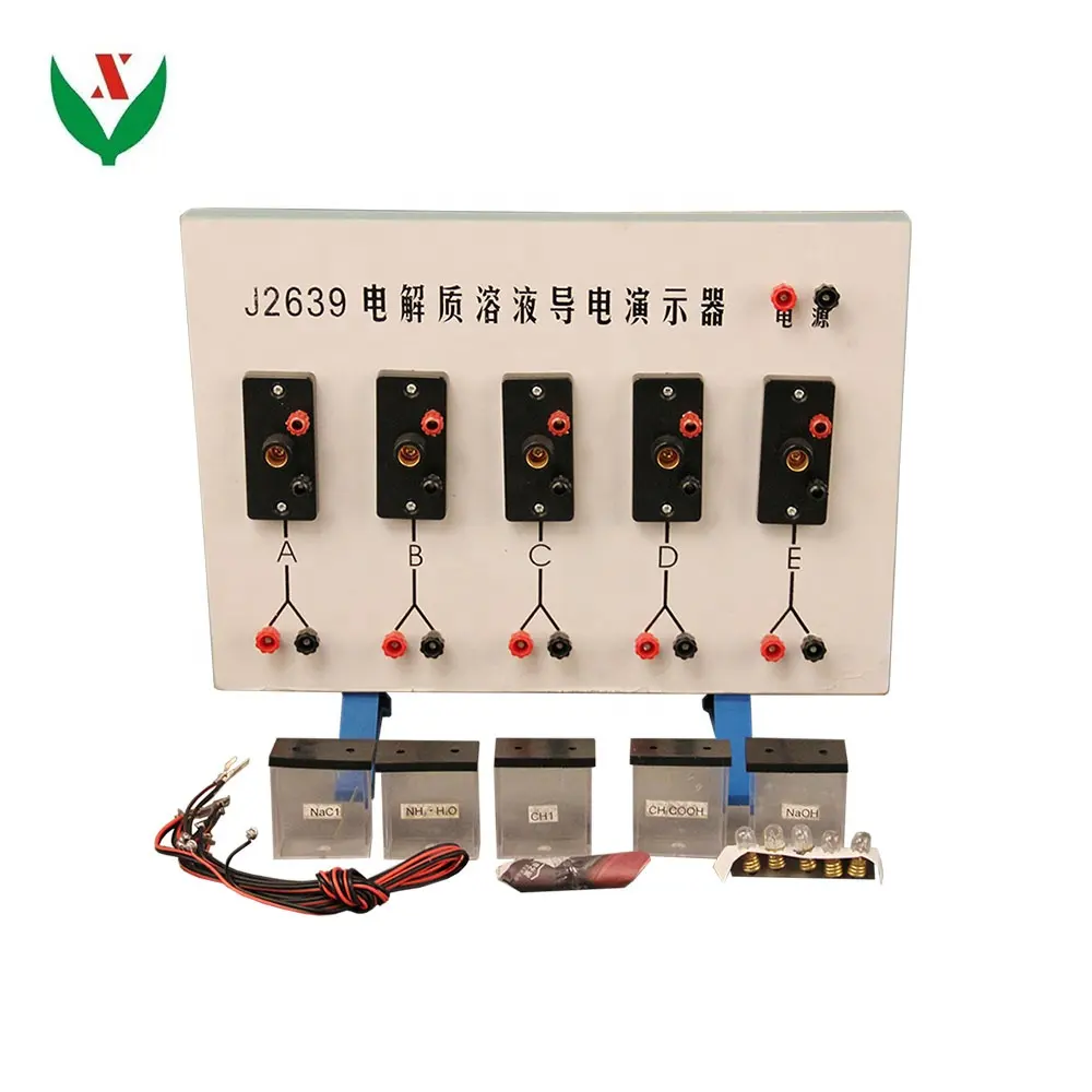 Solution d'électrolyte conductivité démonstrateur solution Électrolytique conducteur démonstration chimique équipement expérimental