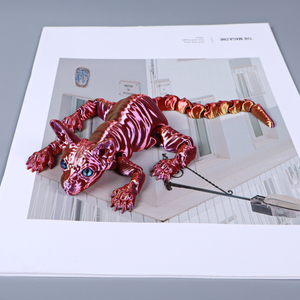 Vashine Figurine d'action Chat imprimé en 3D, Décoration d'intérieur, Jouet pour enfants, Cadeau pour enfants, Matériaux écologiques, Jouet animal imprimé en 3D - Product Image 6
