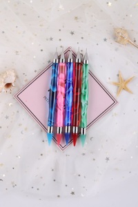 Crayon à cire à manche acrylique avec étui de rangement, stylo à double tête pour points, outil de pose de strass et de bijoux pour nail art - Product Image 6