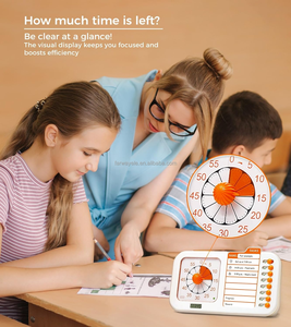 충전식 작업 타이머, 성인과 학생을 위한 시각적 타이머가 있는 할 일 목록, 어린이를 위한 일일 허드렛일 보드, 60 분 시각적 타이머 - Product Image 1
