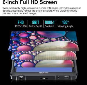 <span class=keywords><strong>FEELWORLD</strong></span> <span class=keywords><strong>FW568</strong></span> Pro หน้าจอกล้อง SLR ความสว่างสูงขนาด1200-nit 6นิ้ว4K H-D-M-I 1920x1080 IPS - Product Image 4
