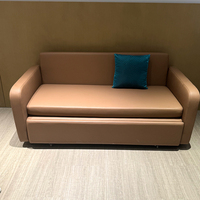 Sofá cama plegable de 2 plazas para sala de estar, sofá cama de Hotel, sofá cama plegable de diseño convertible de cuero para habitación de Hotel