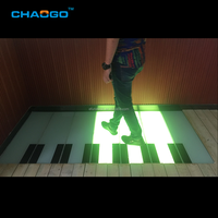 Piano de sol géant interactif portable IP67 à capteur extérieur, couleurs RGB changeantes, avec LED sonores et dalles lumineuses