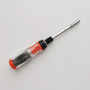 Jeu de tournevis à cliquet transparent multifonctionnel 14 en 1 avec embouts magnétiques pour réparations domestiques et projets de bricolage - Product Image 1