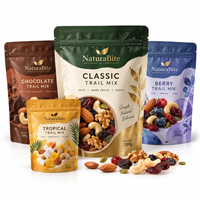 Sachets Doypack OEM pour légumes, avec fenêtre transparente, fermeture éclair refermable, qualité alimentaire, pour snacks, pochettes verticales