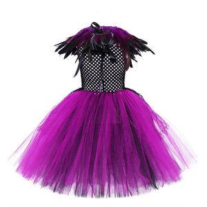 Disfraz de Maléfica para Niña, Disfraz de Bruja Malvada, Reina, Halloween, Carnaval, Cosplay, Disfraz de Fantasía - Product Image 5