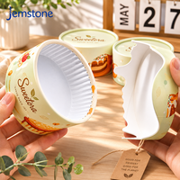 Boîte à gâteau ronde de luxe en carton avec couvercle à effet goutte, logo personnalisé imprimé, emballage en tube de papier pour pâtisserie haut de gamme
