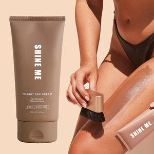 Crema autobronceadora instantánea | <span class=keywords><strong>Bronceador</strong></span> de acción rápida para brillo natural, loción hidratante con aceite de jojoba y vitamina E, bronceado sin rayas - Product Image 1