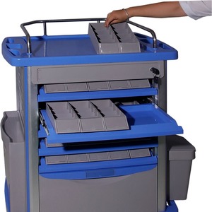 Chariot médical mobile Taigyu SLV-C4012 pour la distribution de médicaments, avec tiroirs et compartiments de rangement - Product Image 1