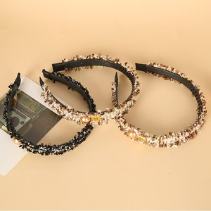 Diademas de tela de satén con encaje para mujer, colores variados, tocados informales - Product Image 4