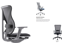 Chaise de bureau exécutive moderne à dossier haut, réglable, en maille, pour ordinateur – Offre Spéciale