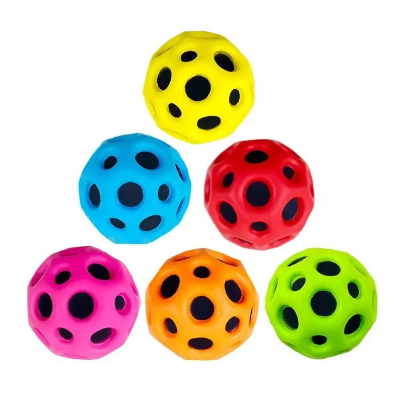 66mm Space Ball Super High Bouncing Bounciest Lightweight Relieve Stress Moon Ball Rubber Foam Ball For Children Toy