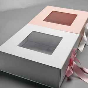 Boîtes en papier rigides de luxe personnalisées pour cadeaux de mariage, avec finition brillante, doublure en éponge, fermeture magnétique, gaufrage et cadre photo - Product Image 6