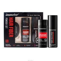 Kit de Fibras Capilares Immetee 28g y Spray Fijador 100ml, Aumenta Instantáneamente el Volumen del Cabello, Fibra Vegetal en Polvo, Marca Privada