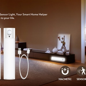 Veilleuse LED intelligente à détecteur de mouvement, alimentée par batterie rechargeable, pour la maison, la chambre à coucher, le couloir - Product Image 6
