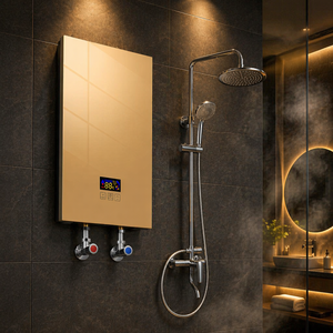 Calentador de Agua Inteligente LCD Avanzado de 5.5KW - Calentamiento Rápido, Unidad sin Tanque Ultrafina de Montaje en Pared, Pantalla Grande que Monitorea el Agua - Product Image 1