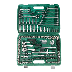 Ensemble d'outils manuels avec clé dynamométrique à cliquet de 216 pièces, kit d'outils de 151 pièces avec clés à douilles, boîte à outils pour utilisation automobile, combinaison argentée - Product Image 5