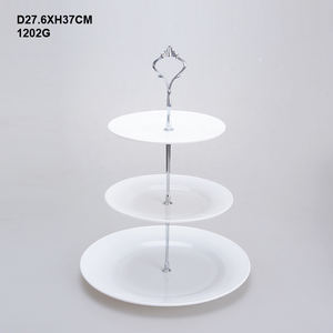 Plato de servir fruta <span class=keywords><strong>tapas</strong></span> al por mayor personalizado <span class=keywords><strong>restaurante</strong></span> banquete boda fiesta aperitivo plato de 3 niveles con soporte de plata - Product Image 3