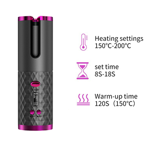 เครื่องม้วนผมไร้สายอัตโนมัติร้อนเร็วจอ LCD อุณหภูมิ6ระดับเครื่องรีดจัดแต่งทรงผมแบบชาร์จไฟได้6ตัวจับเวลาสำหรับ<span class=keywords><strong>ผม</strong></span>หยิก - Product Image 5