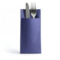 Serviettes vertes de haute qualité en papier jetables couverts serviettes de poche Airlaid dîner serviette pour hôtel