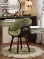 Chaise de maquillage et de coiffure en bois de style chinois, luxe léger, rotation à 360°, tapis antidérapant pour salon, salle à manger, chambre à coucher, maison SZY019