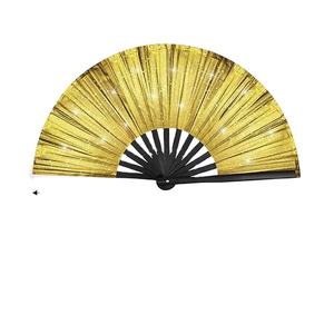 Grand éventail lumineux UV pour rave avec sangle de fixation et étui en tissu, accessoires de fête pliables pour promotions - Product Image 6